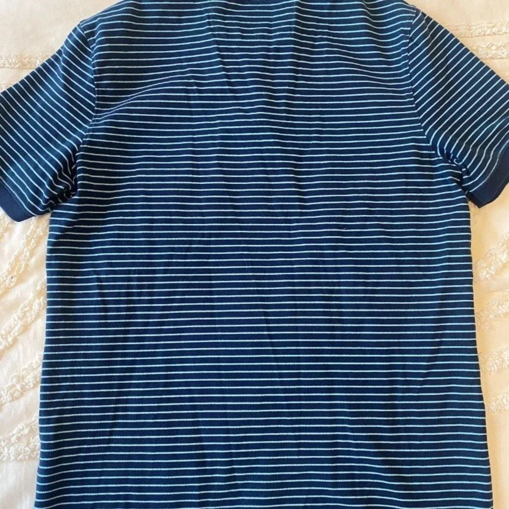 Men's Blue Striped Polo Shirt M